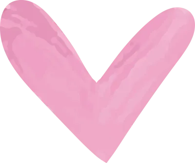 ハート 水彩 手書き ピンク