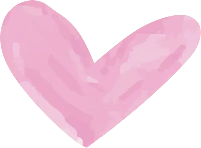 ハート 水彩 手書き ピンク