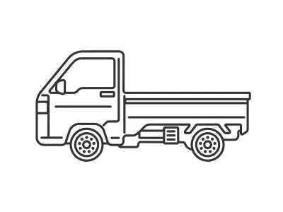 横から見た軽トラックのイラスト