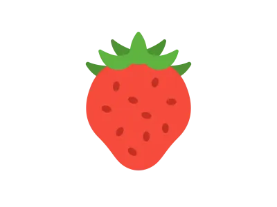いちごのアイコンのイラスト