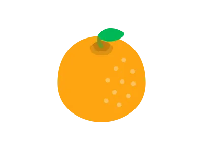 オレンジのアイコンのイラスト