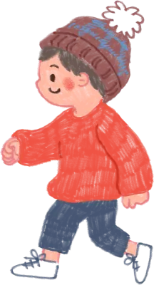 歩いている男の子