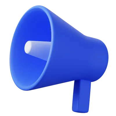 파란색 3D 확성기