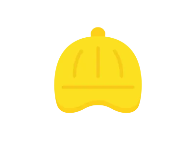 小学校の黄色い帽子のアイコンのイラスト