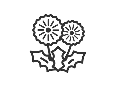 タンポポのアイコンのイラスト