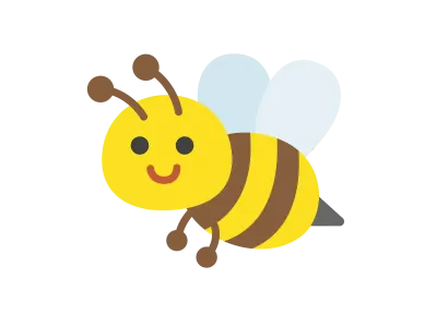 蜜蜂のキャラクターのアイコンのイラスト