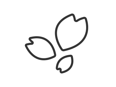 桜の花びらのアイコンのイラスト