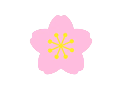 桜の花のアイコンのイラスト