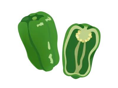 断面の見えてるピーマン