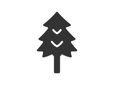 スギの木のアイコンのイラスト