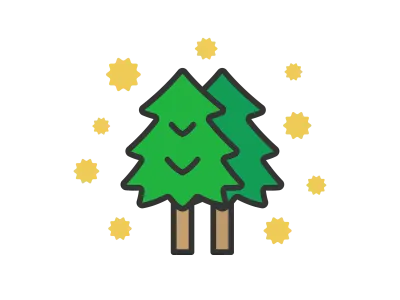 スギ花粉のアイコンのイラスト