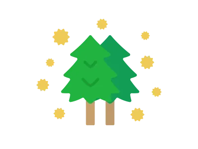 スギ花粉のアイコンのイラスト