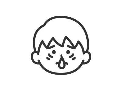 花粉症がひどい男性のアイコンのイラスト
