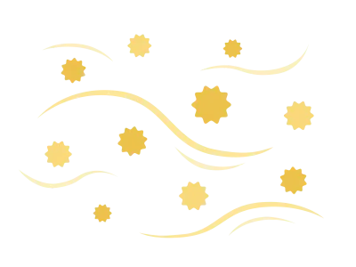 飛んでいる花粉無料イラスト