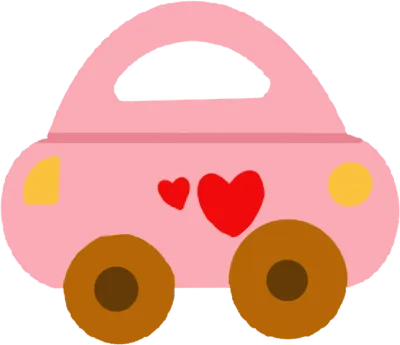 Pink car cartoon