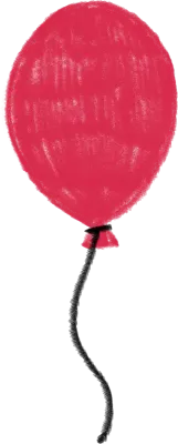 色鉛筆で描いた風船のイラスト