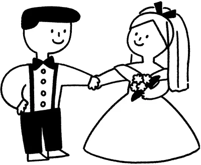 웨딩 흑백 드로잉