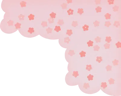 질감이 있는 벚꽃 일러스트