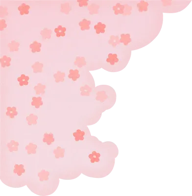 질감이 있는 벚꽃 일러스트