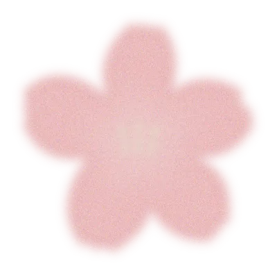 블러와 그레인 질감의 꽃