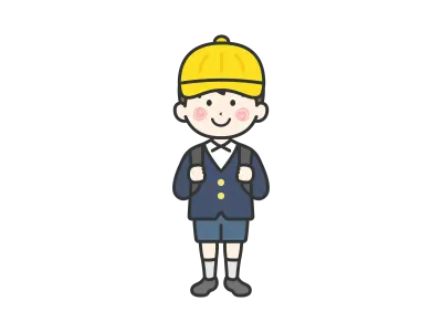 ランドセルを背負った小学生の男の子のイラスト