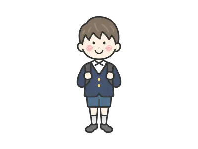 ランドセルを背負った小学生の男の子のイラスト