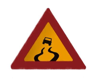 미끄러지는도로