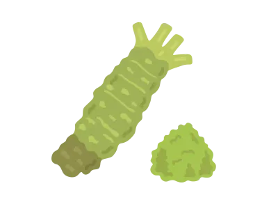 本ワサビのすりおろしのイラスト