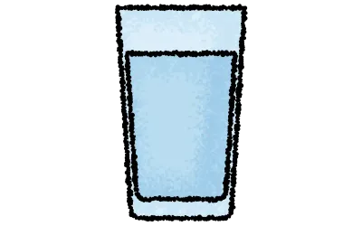 Hand-painted analog touch, glass filled with sake