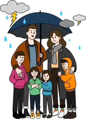 다자녀가족_소나기