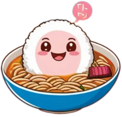 Kawaii Ramen Characters Cute Food Illustration