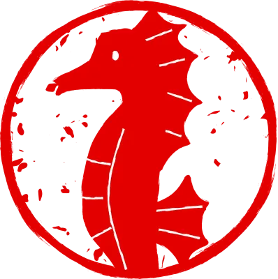 New Year's stamp for the Year of the Dragon 2024, seahorses.