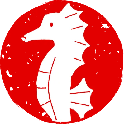 New Year's stamp for the Year of the Dragon 2024, seahorses.