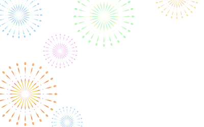 Colourful fireworks background material, copy space