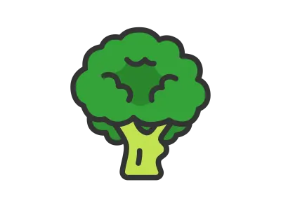 ブロッコリーのアイコンのイラスト