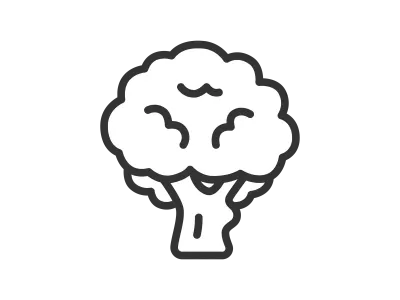 ブロッコリーのアイコンのイラスト