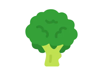 ブロッコリーのアイコンのイラスト