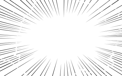 Cartoon-style background material effect of concentrated lines and lightning