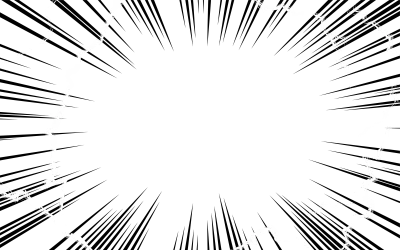 Cartoon-style background material effect of concentrated lines and lightning