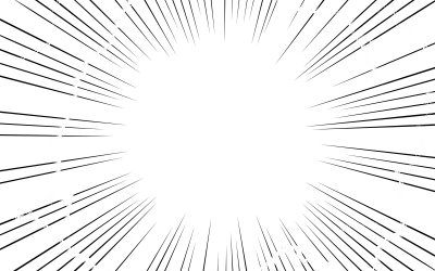 Cartoon-style background material effect of concentrated lines and lightning