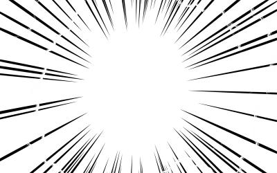 Cartoon-style background material effect of concentrated lines and lightning