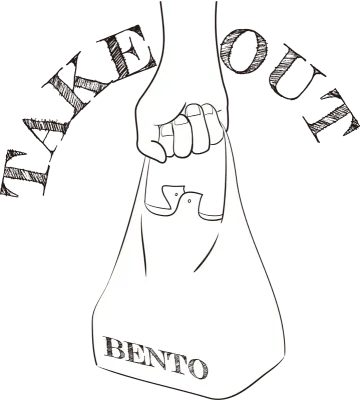 Takeout icon, illustration of buying a lunch and bringing it home