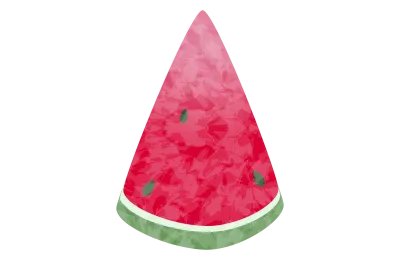 Watermelon small cut size, transparent watercolor style