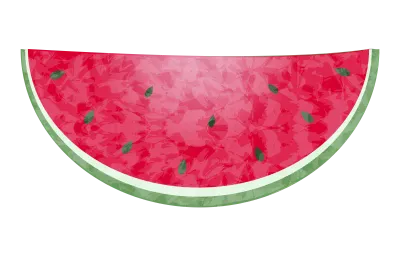 Watermelon large cut size, transparent watercolor style