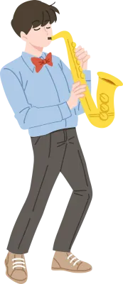 색소폰을 부는 남자