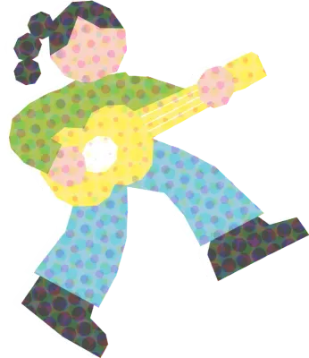 하프톤 질감의 사람 일러스트