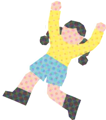 하프톤 질감의 사람 일러스트