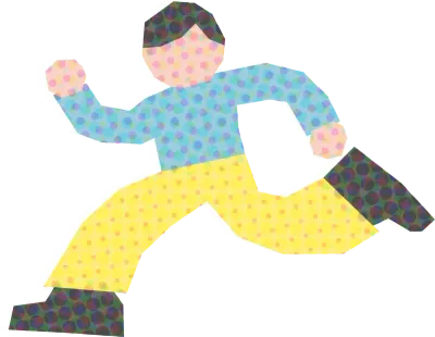 하프톤 질감의 사람 일러스트