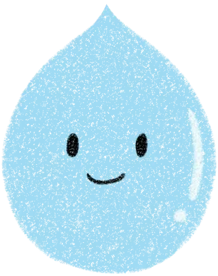 깨끗한 우리의 자원 물의 귀여운  캐릭터 일러스트