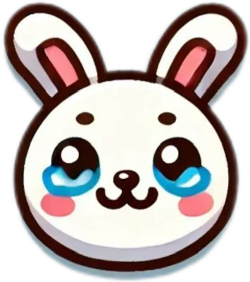 눈물흘리는 귀여운 토끼